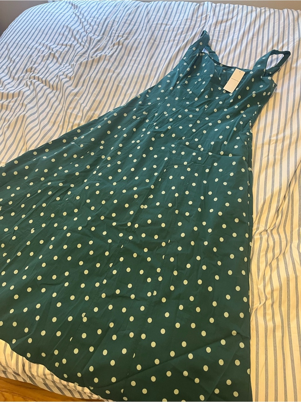 Abercrombie & Fitch Teal Green Polka Dot Sundress - Picture 2 of 6